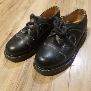 Fluevog Angel Classic Black Oxfords Vintage 90s
